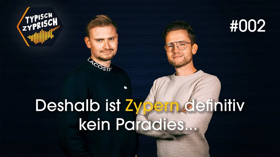 Menschen diskutieren zehn Probleme und Nachteile des Lebens auf Zypern vor einer mediterranen Stadtkulisse